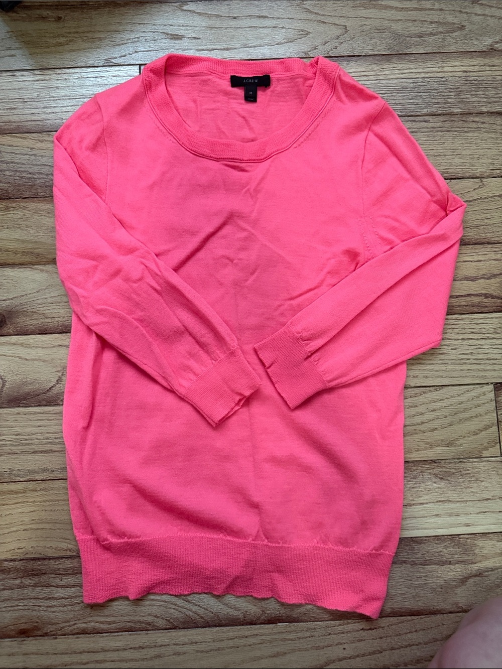 J. Crew Coral Pink Crewneck Sweater